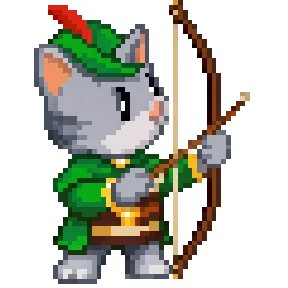 RobinCat with bow